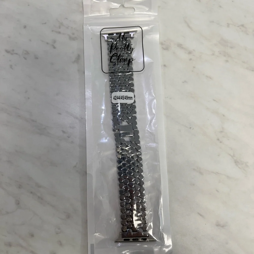 My Pretty Strap Silver Honeycomb Metal Apple Watch Band 42/44/45/49 MM